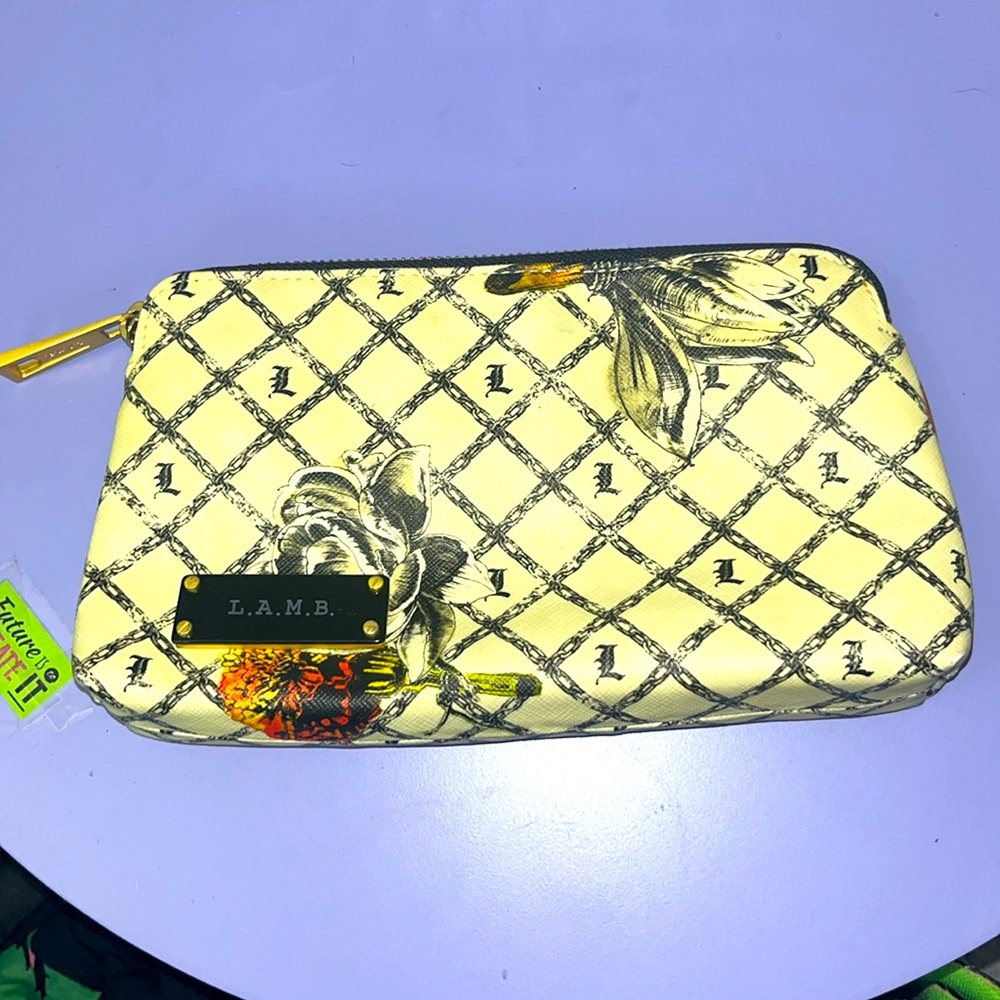 ✨🆕L.A.M.B Gwen Stefani Y2K  Marigold Cosmetic Bag Wallet Pouch RARE!✨
